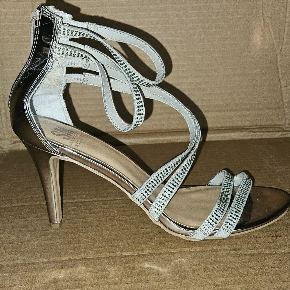 SM New York Strappy High-Heel Sandals – Size 8.5